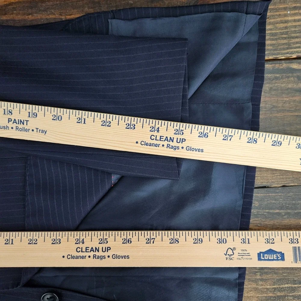 Daniel Cremieux Men's Sport Coat Blazer Super 160s Navy Striped Loro Piana 40R
